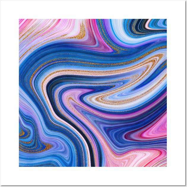 Glitter Liquid Marble 9 Wall Art by Sahl King